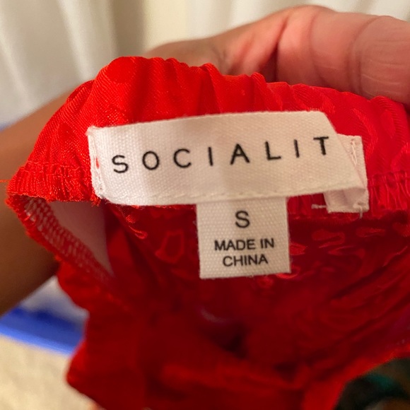 Socialite Red Satin Leopard Print Jumpsuit - Picture 2 of 4